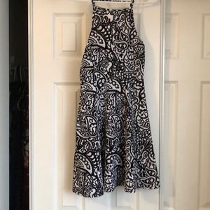 Black and white paisley dress